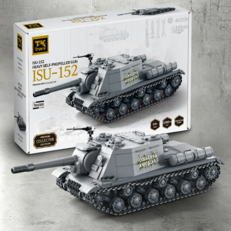 Lego Compatible Military Tank - Moc ISU-152 zware aanvalstank met kanon,