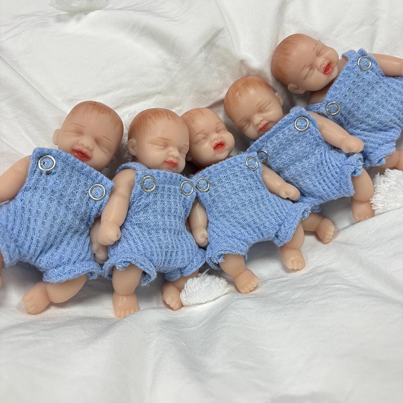 Reborn Baby Doll Silicone Realistic - 5 stks/set 4 inch Handgemaakte Hoge