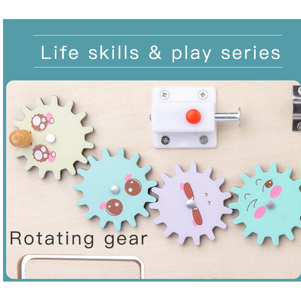 Montessori Wooden Busy Board Toddler - Activiteitenbord voor peuters, houten reisspeelgoed voor