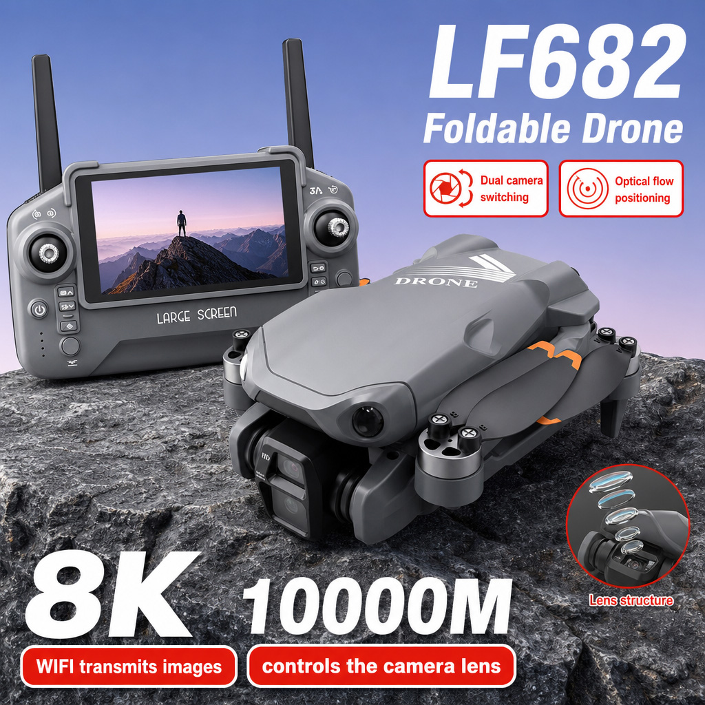 Fpv Brushless Rc Drone 4K - Luchtfoto LF682 Drone 8K HD Dubbele