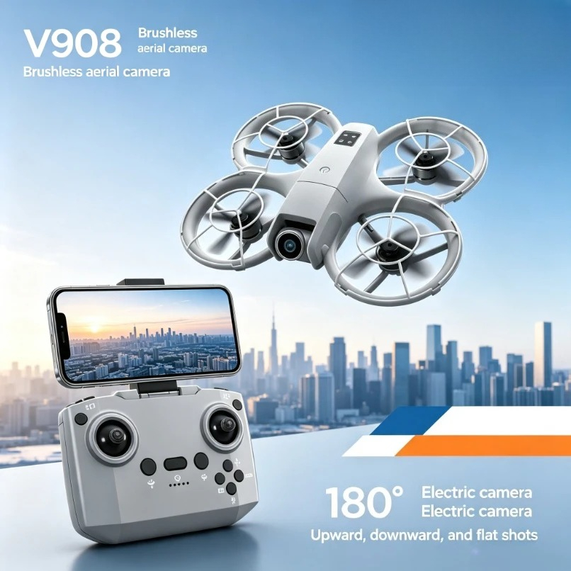 Fpv Brushless Rc Drone 4K - Originele V908 Opvouwbare GPS Drone 8K