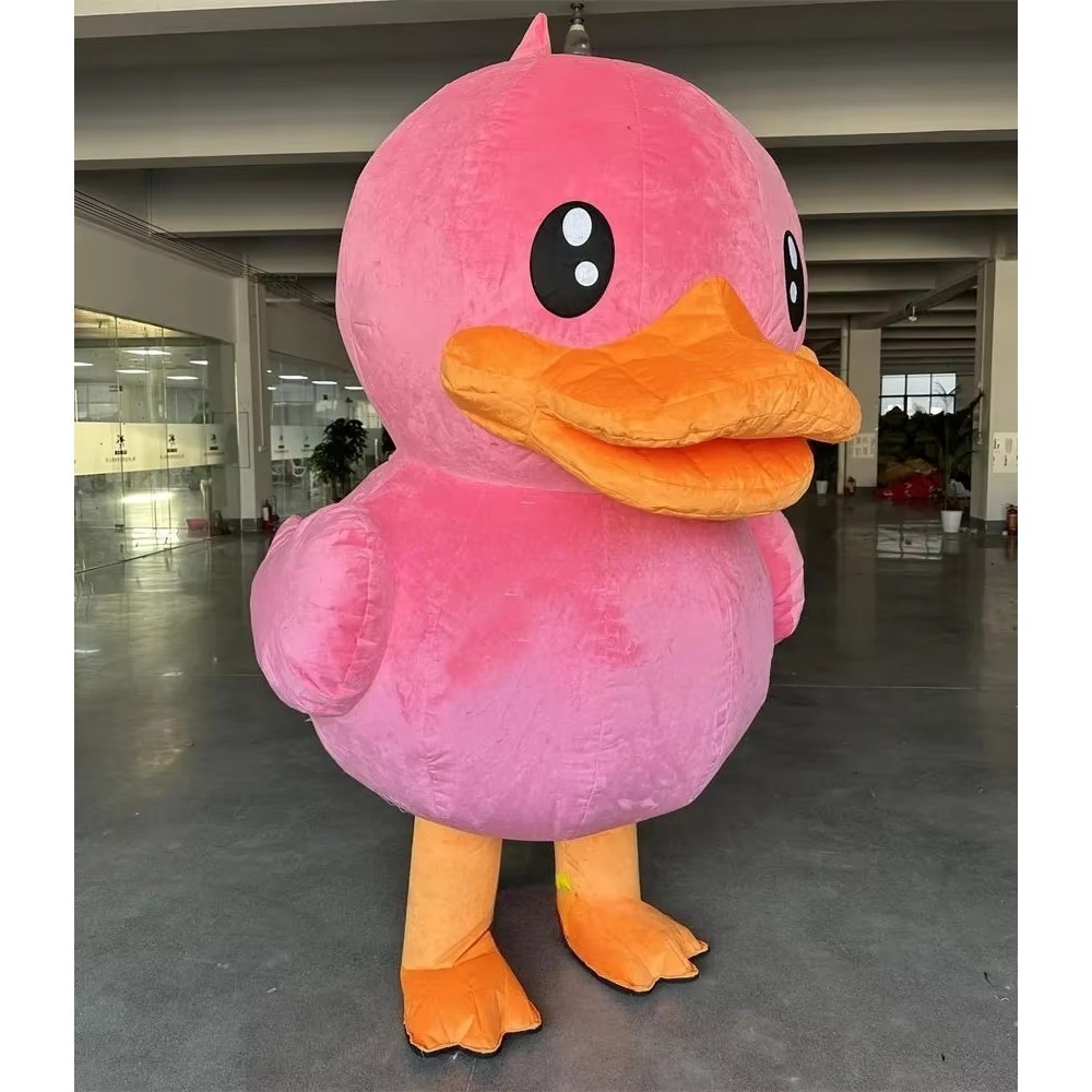Dolls - Opblaasbaar eendmascottekostuum, pluche wandelpop voor Halloween,