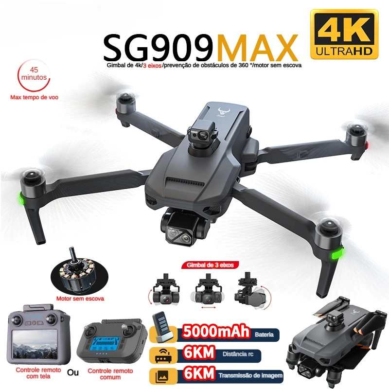 Fpv Brushless Rc Drone 4K - ZLL SG909 SG909MAX Professionele drone met