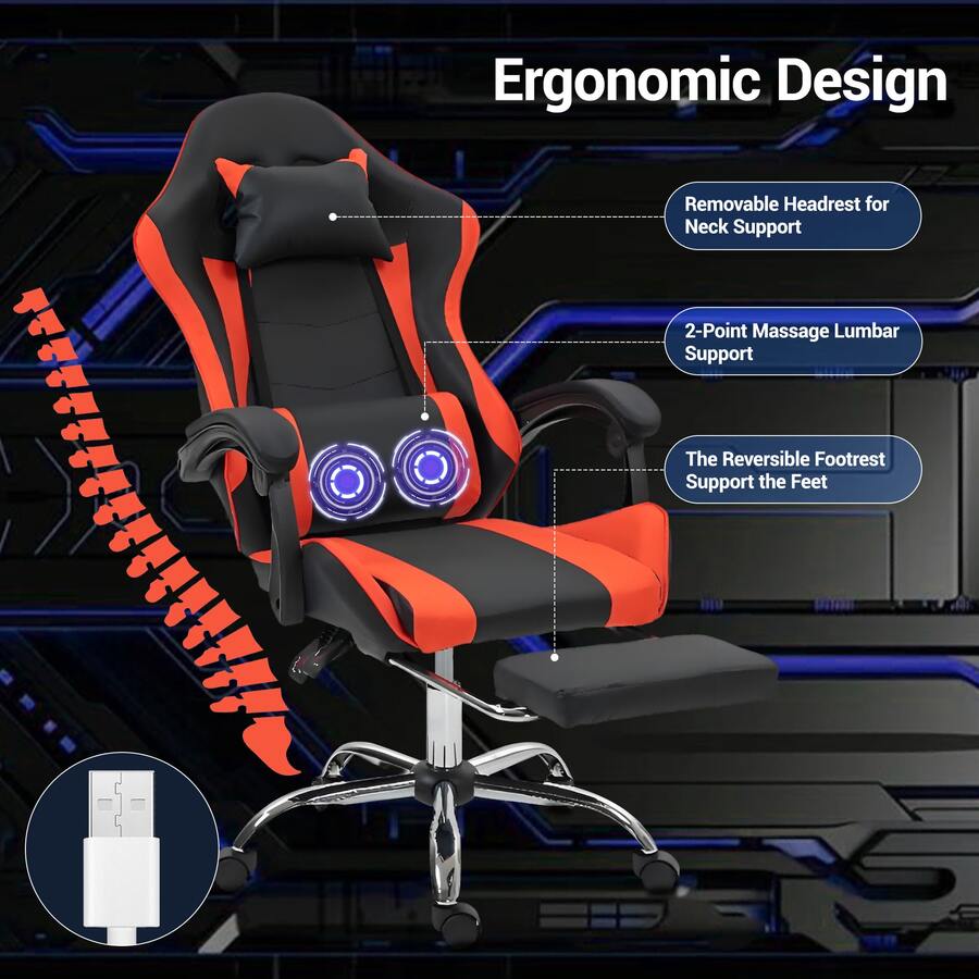 Gamingstoel met massagefunctie - Video Games recensie en prijs