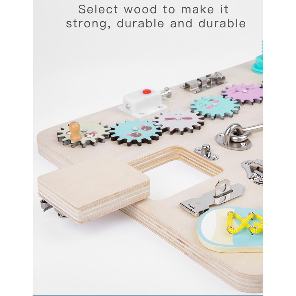 Activiteitenbord voor peuters, - Montessori Wooden Busy Board Toddler recensie en prijs