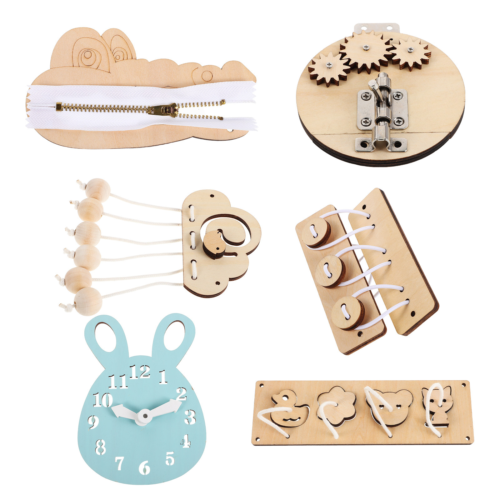 6-delige houten sensorische ac - Montessori Wooden Busy Board Toddler recensie en prijs