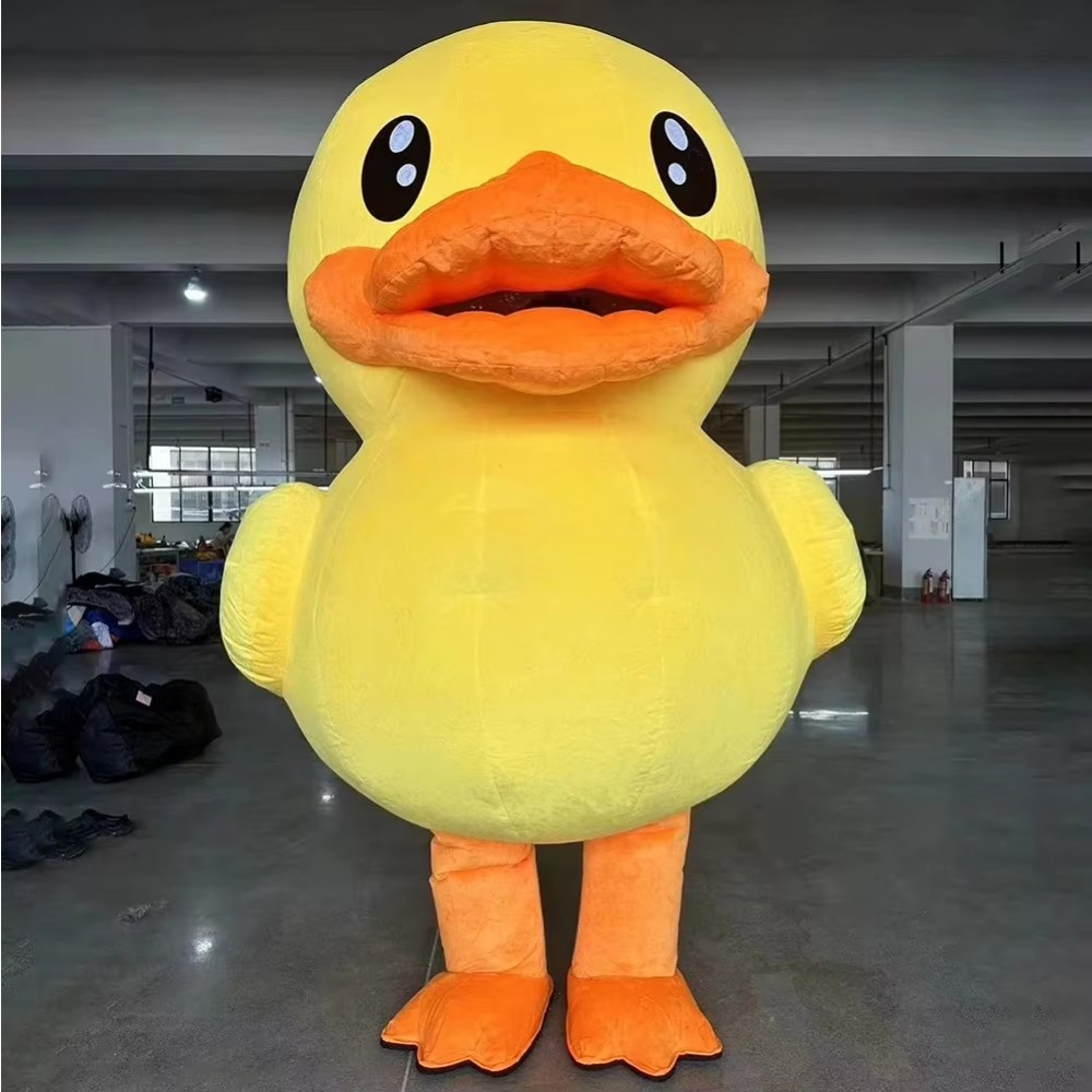 Opblaasbaar eendmascottekostuu - Dolls recensie en prijs